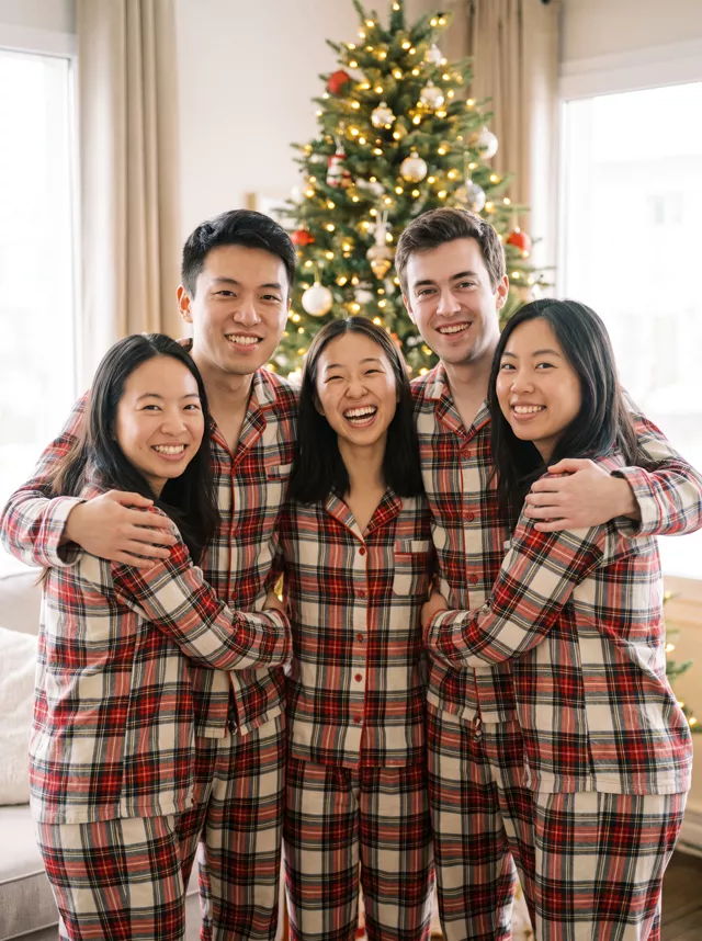 Christmas Pajama Group Photo — example result